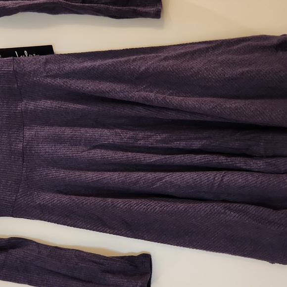 Lulus Fit and Fair Navy Ribbed Long Sleeve Skater Dress size S - Picture 11 of 16